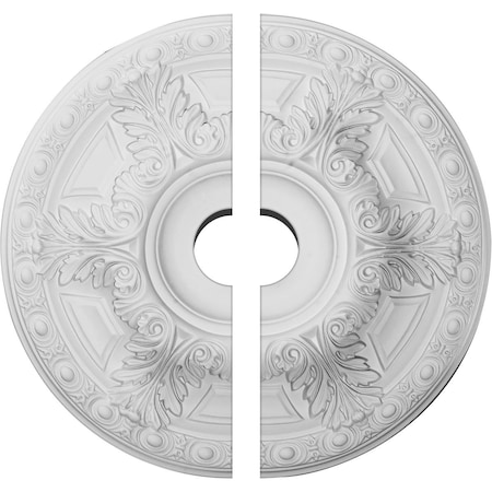 Ekena Millwork Granada Ceiling Medallion, Two Piece (Fits Canopies up to 7 1/8"), 23 1/2"OD x 3 1/2"ID x 2 3/4"P CM24GA2-03500